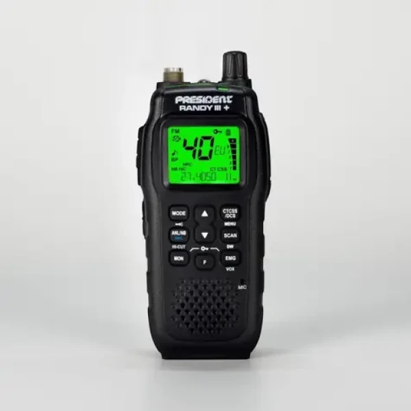 President Randy III PLUS čierna / CB rádiostanica / AM/FM / 40 kanálov / ASC / LCD displej (Randy III)