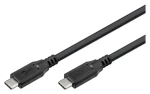 Goobay čierna / USB-C kábel / USB 3.2 / 60 W / 10 Gbit / s / 1 m (74205)