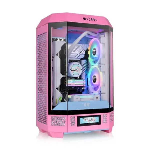 Thermaltake The Tower 300 Bubble Pink / micro ATX / 2x USB-C / 2x USB-A / bez zdroja / priehľadná bočnica (CA-1Y4-00SAWN-00)