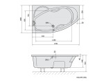 POLYSAN - MAMBA L asymetrická vaňa 170x100x44cm, biela 76111