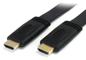 StarTech čierna / HDMI kábel plochý / HDMI-HDMI (M/M) / 5m / 4K (HDMM5MFL)