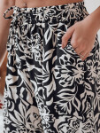 Dámske nohavice zo širokej tkaniny TROPICAL SUN black FashionStreet UY2634 XXL