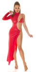 Soo Sexy! Koucla Maxi Clubbing Dress with cut outs red Einheitsgroesse