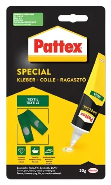 PATTEX Špeciálne lepidlo na tkané textílie 20 g / Lepidlo / Gél / Bez rozpúšťadiel (9H PXST1)