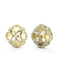 Guess Pozlátené kôstkové náušnice so zirkónmi Wild Flower JUBE05504JWYGT/U