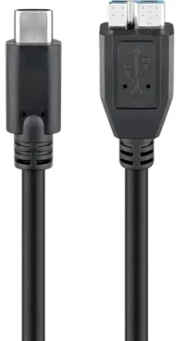 Goobay 67995 čierna / Kábel USB-C na micro-USB 3.0 / 0,6 m (67995)