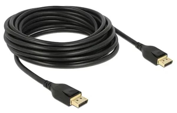 DeLock DisplayPort čierna / Kábel / DP 1.4 / 8K 60 Hz / 1 m / 32,4 Gbit/s (85658)
