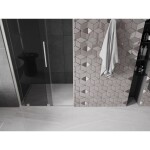 MEXEN/S - Velár posuvné sprchové dvere 100, grafit, nikel kartáčovaný 871-100-000-41-97