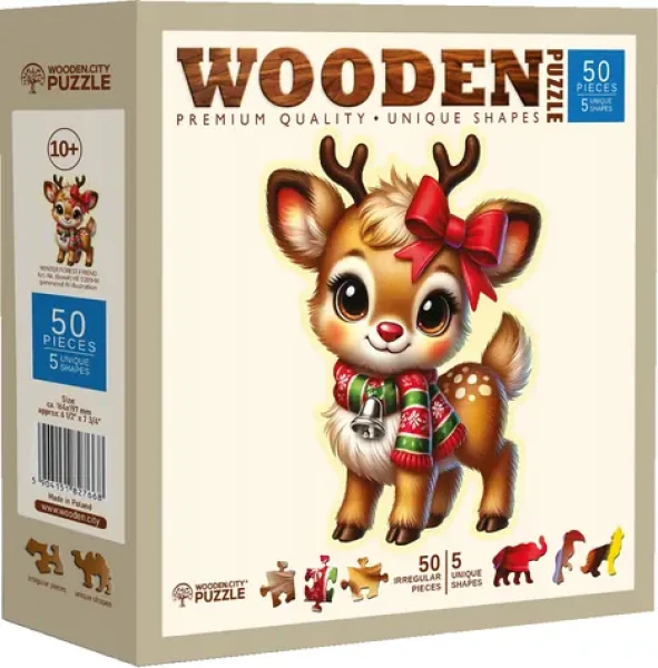 Wooden City Drevené puzzle Zimný priateľ