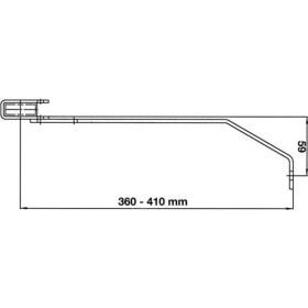 MUNK Günzburger Steigtechnik 60024 Nástenný držiak, pozinkovaná oceľ, nastaviteľný 360-410mm 1 ks; 60024