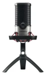 Cherry UM 6.0 ADVANCED čierna/strieborná / Mikrofón / USB-C / Kardioidný a všesmerový / Výstup na slúchadlá (JA-0710)