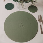Eulenschnitt Oboustranné prostírání Star Green Ø 35 cm
