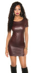 Sexy KouCla Wetlook Mini dress with 2Way Zip BORDEAUX Einheitsgroesse