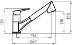 NOVASERVIS - Drezová teleskopická batéria Metalia 54, chróm 54081,0