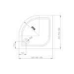 Mereo Sprchovací kút, LIMA, štvrťkruh, 90 cm, chróm ALU, sklo Point, vanička liaty mramor CK608B22KM