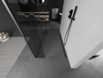 MEXEN/S - Kyoto Sprchová zástena WALK-IN voľne stojaca 110 x 30 x 30, transparent, grafit metal 800-110-030-222-95-00-030