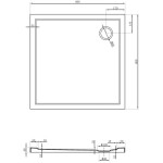MEXEN - Flow Sprchová vanička štvorcová slim 80 x 80, čierna mat 46S708080