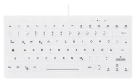 Contour ACTIVE KEY C4112 biela / Zdravotnícka klávesnica / DE layout / drôtová / mini / ultraplochá (AK-C4112F-U1-W/GE)