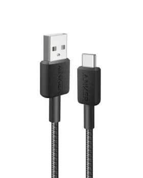 Anker 322 kábel čierny / USB-A - USB-C / 1.8m / nylonový (A81H6G11)