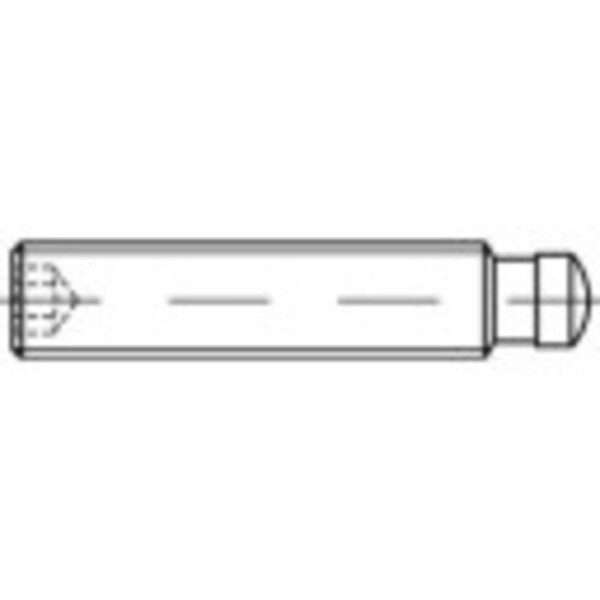 TOOLCRAFT 138191 nastavovacia skrutka M8 40 mm ocel leštené 10 ks; 138191