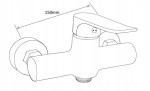 MEXEN/S - Erik sprchový stĺp vrátane sprchovej batérie Pecos, chróm 72740205-00