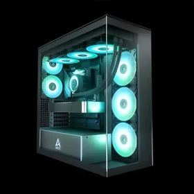 ARCTIC Xtender Clear Black / PC skriňa / E-ATX / Bez zdroja / priehľadný panel (ACPCC00023A)