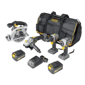 GRUNDER Súprava aku náradia 4 dielna / Súprava aku náradia / 18V / 2x 4 Ah akumulátor (NEW 4 TOOL KIT)