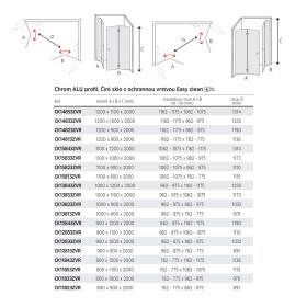 Mereo Sprchovací kút, Novea, obdĺžnik, zalamovací, 90x120 cm, chróm ALU, sklo Číre CK12843ZVR