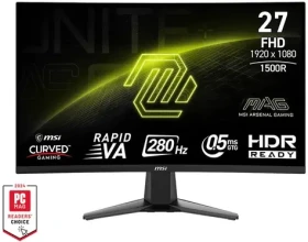 27" MSI MAG 276CXF čierna / Monitor / FHD / Rapid VA / 280Hz / 0,5ms / 2x HDMI + 1x DP / VESA (MAG 276CXF)
