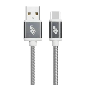 TB Touch 1,5 m šedá / Dátový kábel / USB-A (M) - USB-C (M) / Opletený (AKTBXKUCSBA150S)