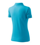 Tričko Pique Polo tyrkysové XL