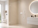 CERANO - Sprchová zástena Walk-in Orbis Ľ/P - 8 mm - biela matná, transparentné sklo - 90x200 CER-682384