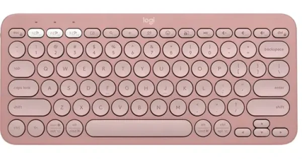 Logitech Pebble Keys 2 K380s ružová / Bezdrôtová klávesnica / BT / USB / US Layout (920-011853_CZ)