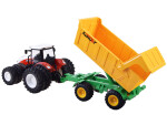 Mamido Elektrický traktor na diaľkové ovládanie, gumové kolesá + príves RC0601