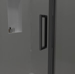 CERANO - Sprchové otočné dvere Porte L/P - 8 mm - čierna matná, grafitové sklo - 100x195 CER-8050BD7247