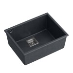 Quadron - Granitový drez DAVID 50 Black Metallic Zlaty HQD5542U8-G1