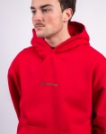 ONE OF XX Red Fleece Embroidered Hoodie Red S