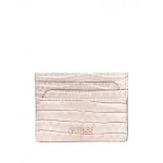 GUESS peňaženka Vella Croc Cardholder shell Ružová