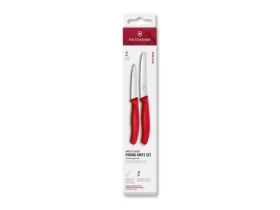 VICTORINOX Swiss Classic Kuchynský nôž 2 ks červená / rovné a vrúbkované ostrie (6.7111.2C1)