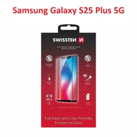 Swissten FULL GLUE COLOR FRAME CASE FRIENDLY sklo pre Samsung S936B Galaxy S25 PLUS 5G čierna (54501871)