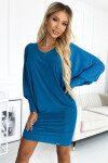 Dámske netopierie šaty 402-3 tyrkysové - Numoco XXL/XXXL