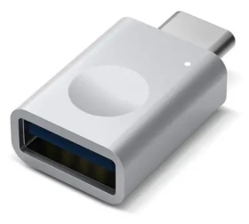 Elago Mini strieborná / Adaptér / USB-C - USB 3.0 / Hliníkové telo / LED indikácia (EADP-LEDUSBC-SL)