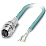 Bus system flat-type plug SACCEC-M12FSD-4CON-M16/1,0-931 1528497 Phoenix Contact; 1528497