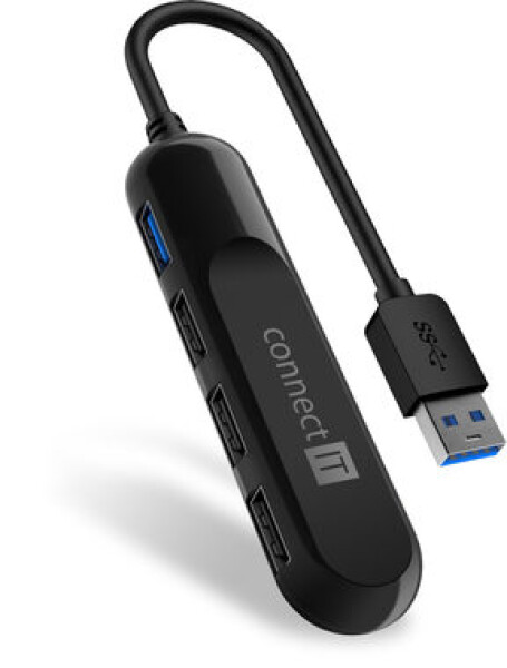 CONNECT IT USB-A hub USB 3.0 čierna / externá (CHU-4000-BK)