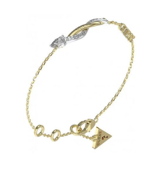 Guess Elegantný bicolor náramok so zirkónmi Twist JUBB05067JWYGRH 21 cm