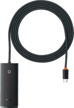 Baseus WKQX030501 Lite Series Hub 2 m čierna / USB rozbočovač / 4X USB 3.0 / 1x USB-C (WKQX030501)