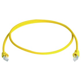 Telegärtner 100008507 RJ45 sieťové káble, prepojovacie káble CAT 6A S/FTP 2.5 m žltá samozhášavý, s priechodkou chrániacou proti zlomeniu 1 ks; 100008507