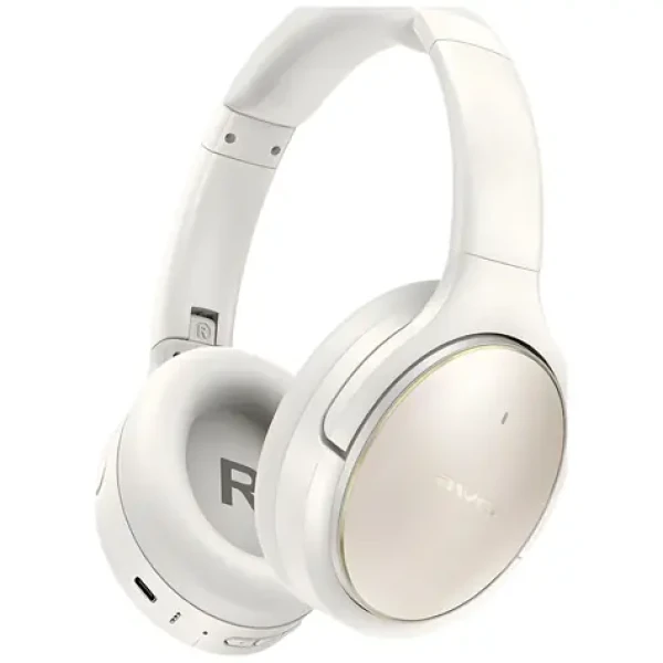 AWEI AT20 biela / Bezdrôtové slúchadlá cez hlavu / ANC / Bluetooth 6.0 / výdrž 65 h (AT20)