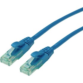 Roline recycled material 21.45.3143 RJ45 sieťové káble, prepojovacie káble CAT 6A U/UTP 3.00 m modrá netienený, PVC plášť 1 ks; 21.45.3143