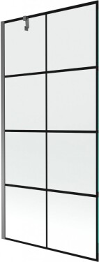 MEXEN/S - Next vaňová zástena FIX 90 x 150, čierna vzor, grafit metal 895-090-000-00-77-95